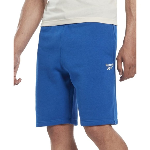 Reebok Men's Identity Slim-Fit Logo Fleece Shorts, Vector Blue, L, NWT - Picture 1 of 5